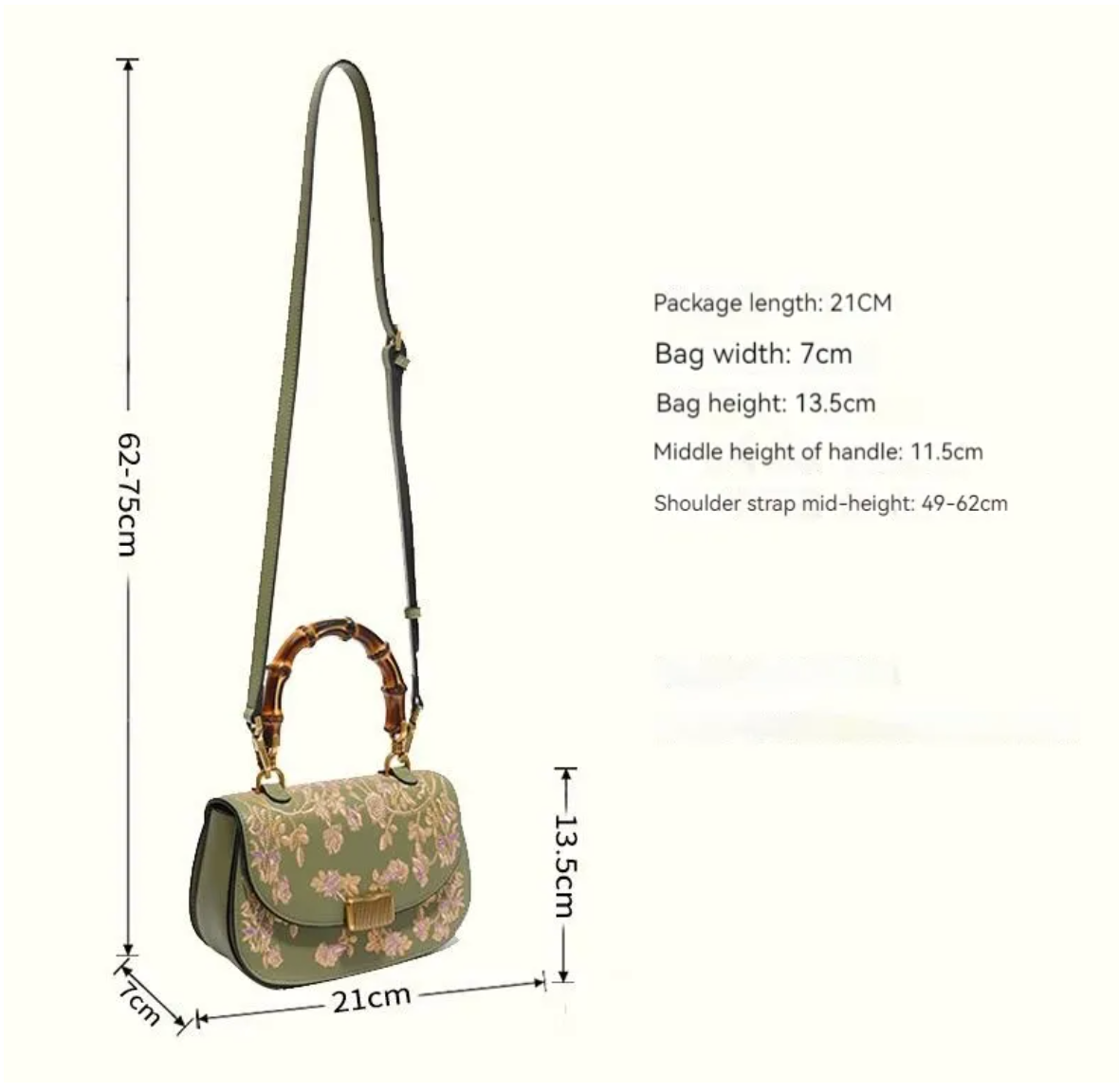 Executive Bloom - Cowhide Embroidery Handbag