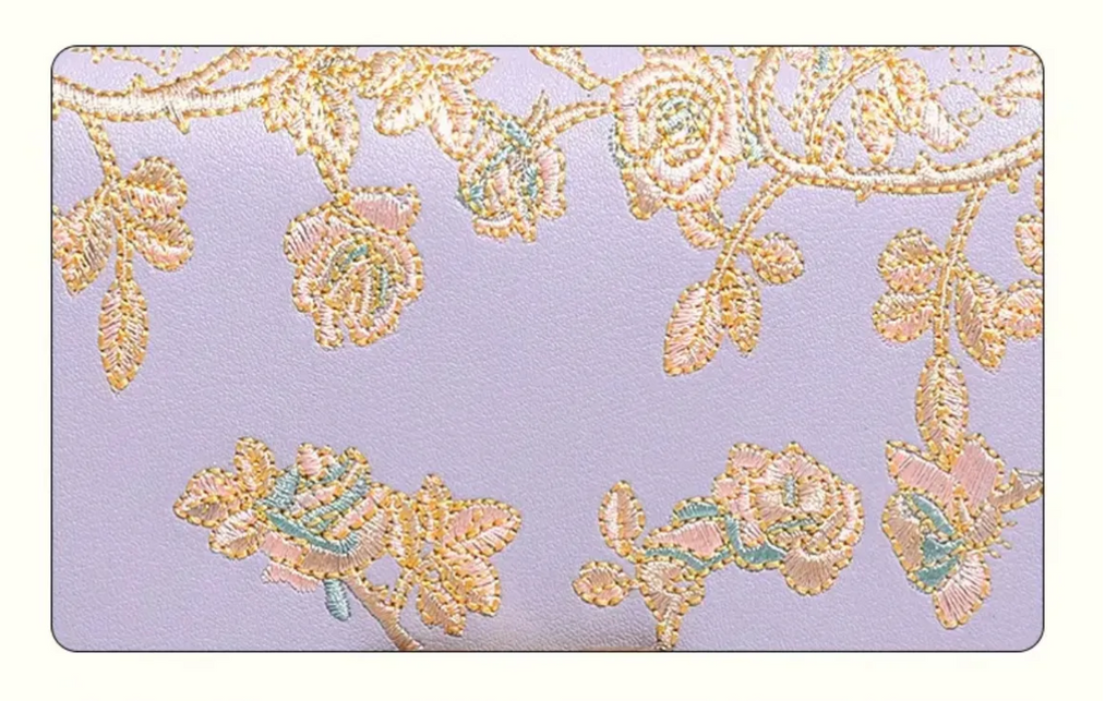 Executive Bloom - Cowhide Embroidery Handbag