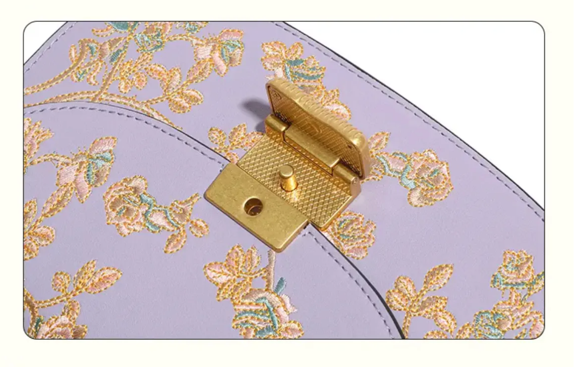 Executive Bloom - Cowhide Embroidery Handbag