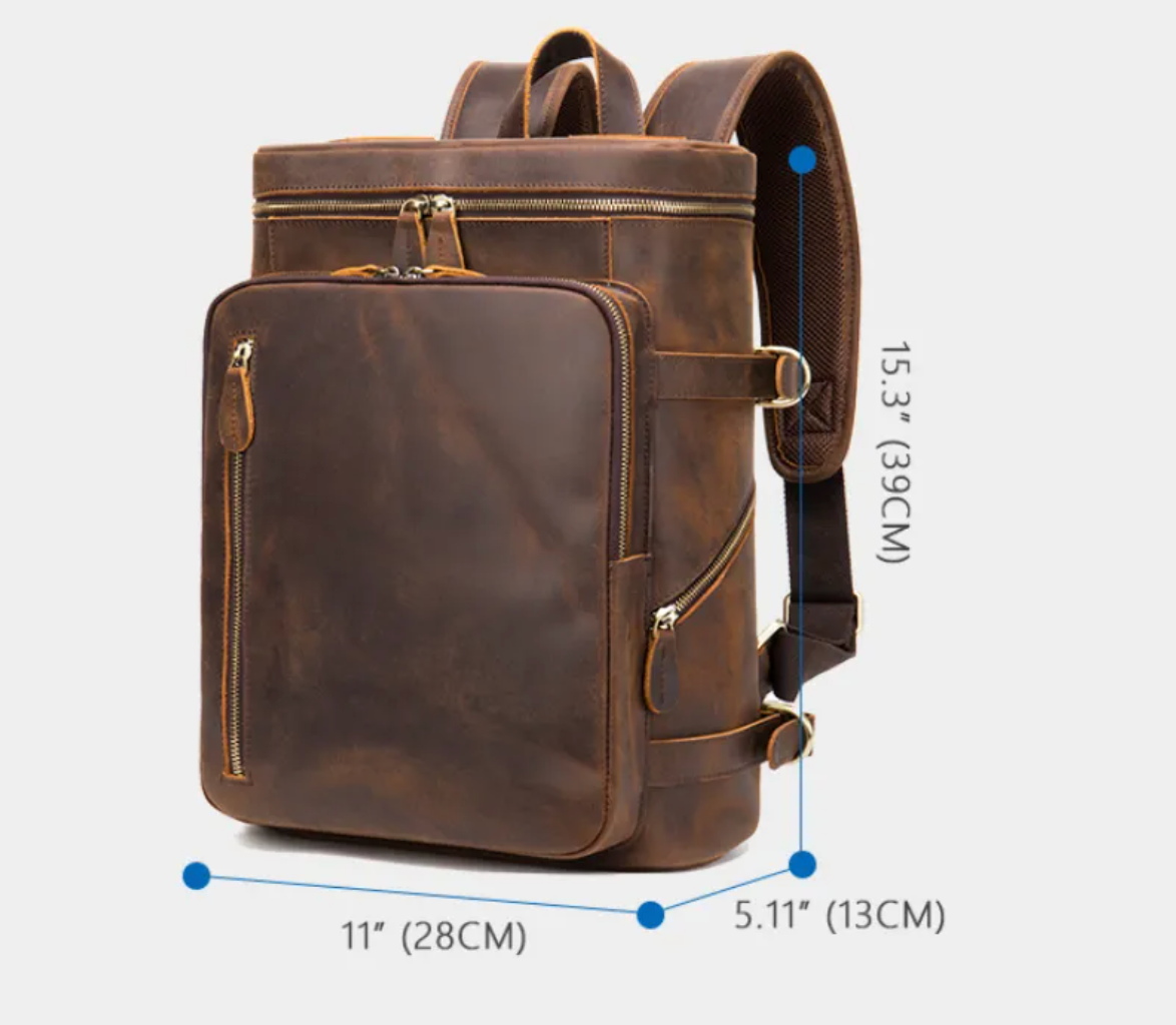 Dustin’s Discovery Pack – Retro Cowhide Backpack