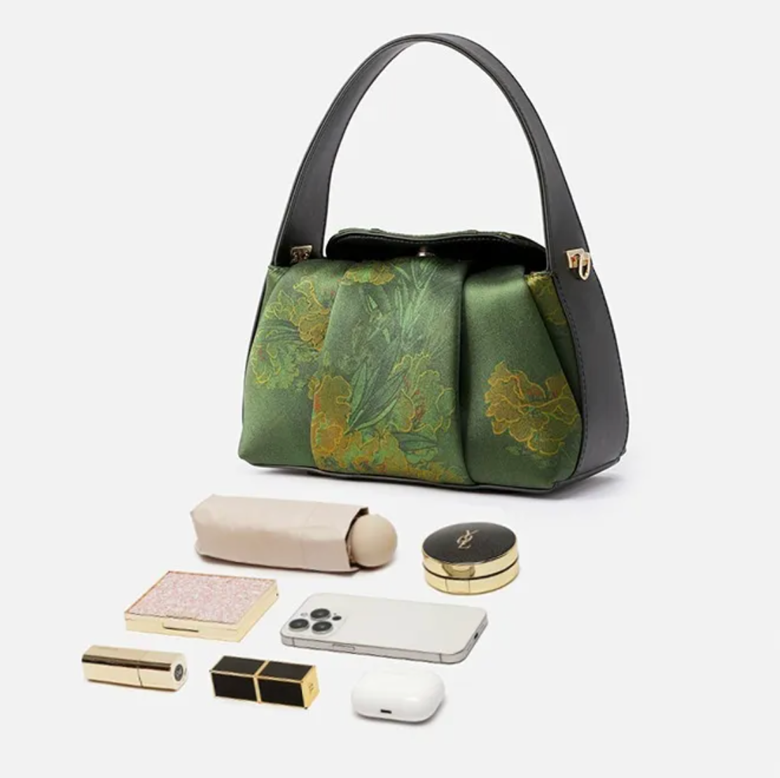 Atlas Bloom – Silk Messenger Bag