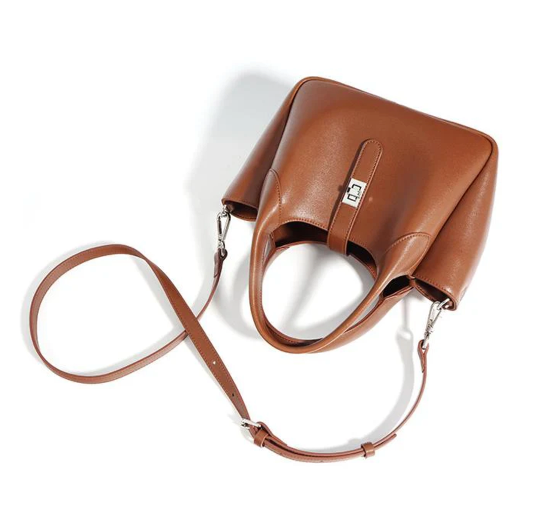 Georgia State – Structured Cowhide Basket Bag