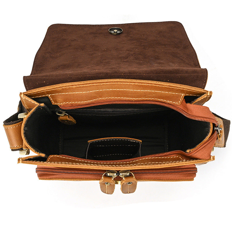 The Jaime Clean-Cut Leather Messenger Bag