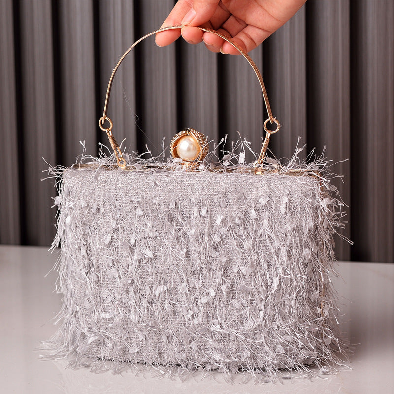 Nevermore Nightshade – Pearl Clasp Tassel Evening Bag