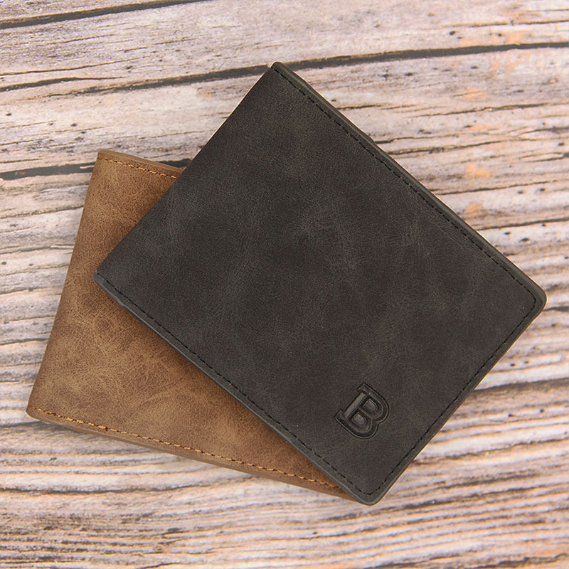 Blinding Lines Bifold – Men's Short Vintage Frosted Wallet