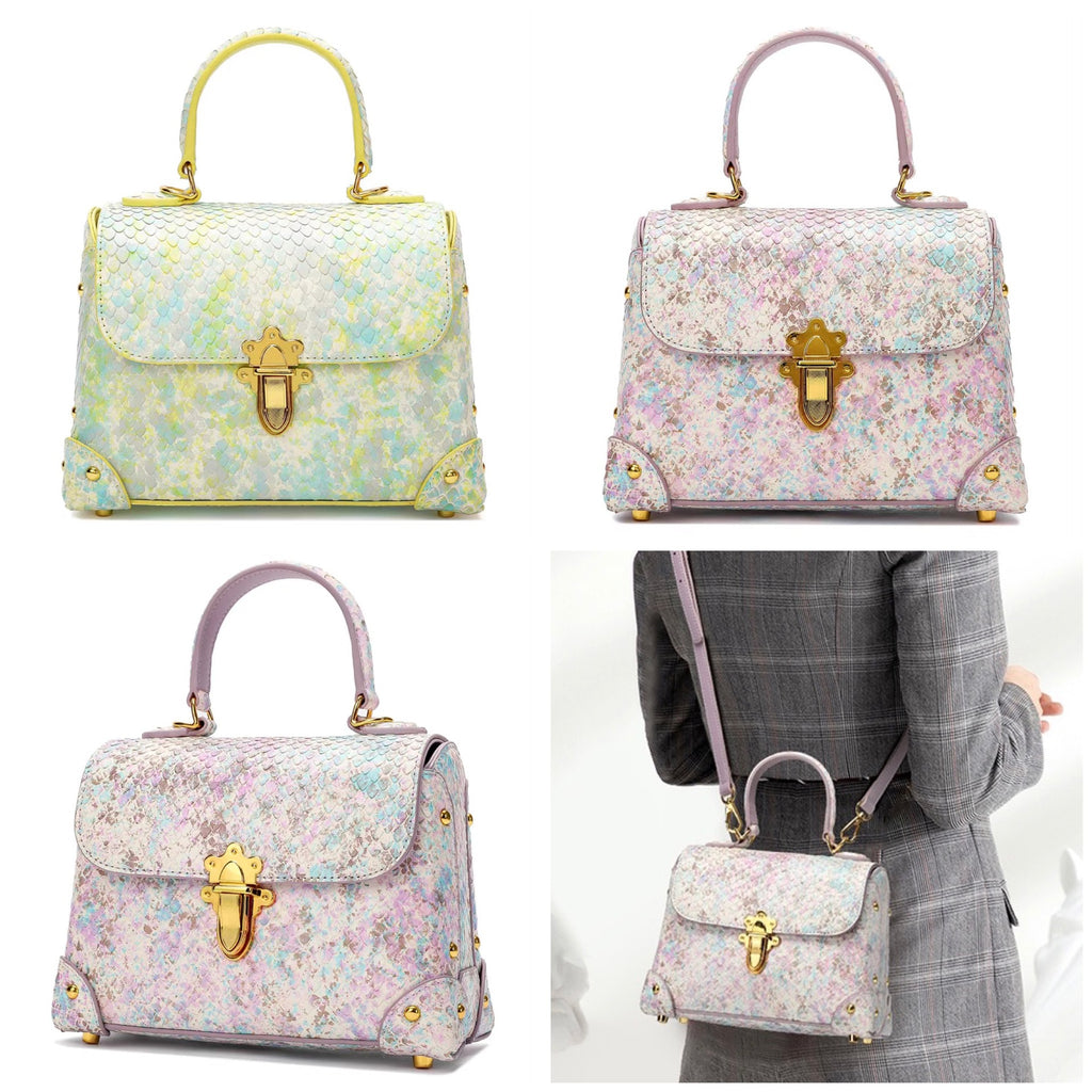 Miss Americana Pastel Snake Leather Bag