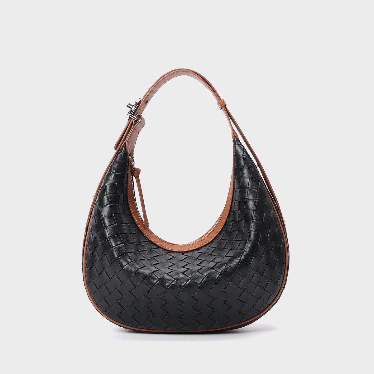 Unapologetic Weave Leather Shoulder Bag