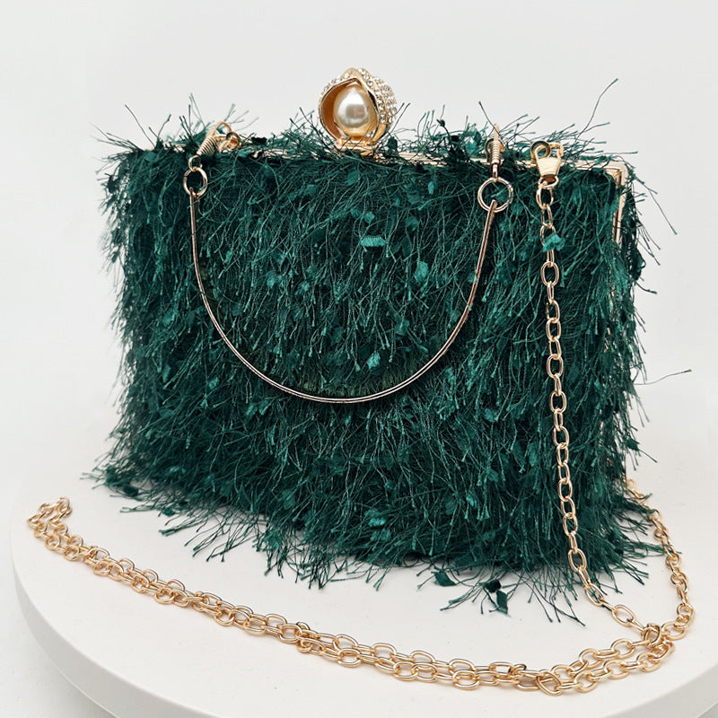 Nevermore Nightshade – Pearl Clasp Tassel Evening Bag