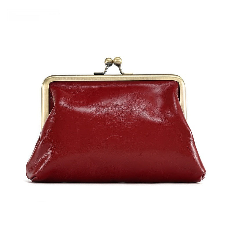 Midnight Letters – Vintage Genuine Leather Wallet with Buckle Charm