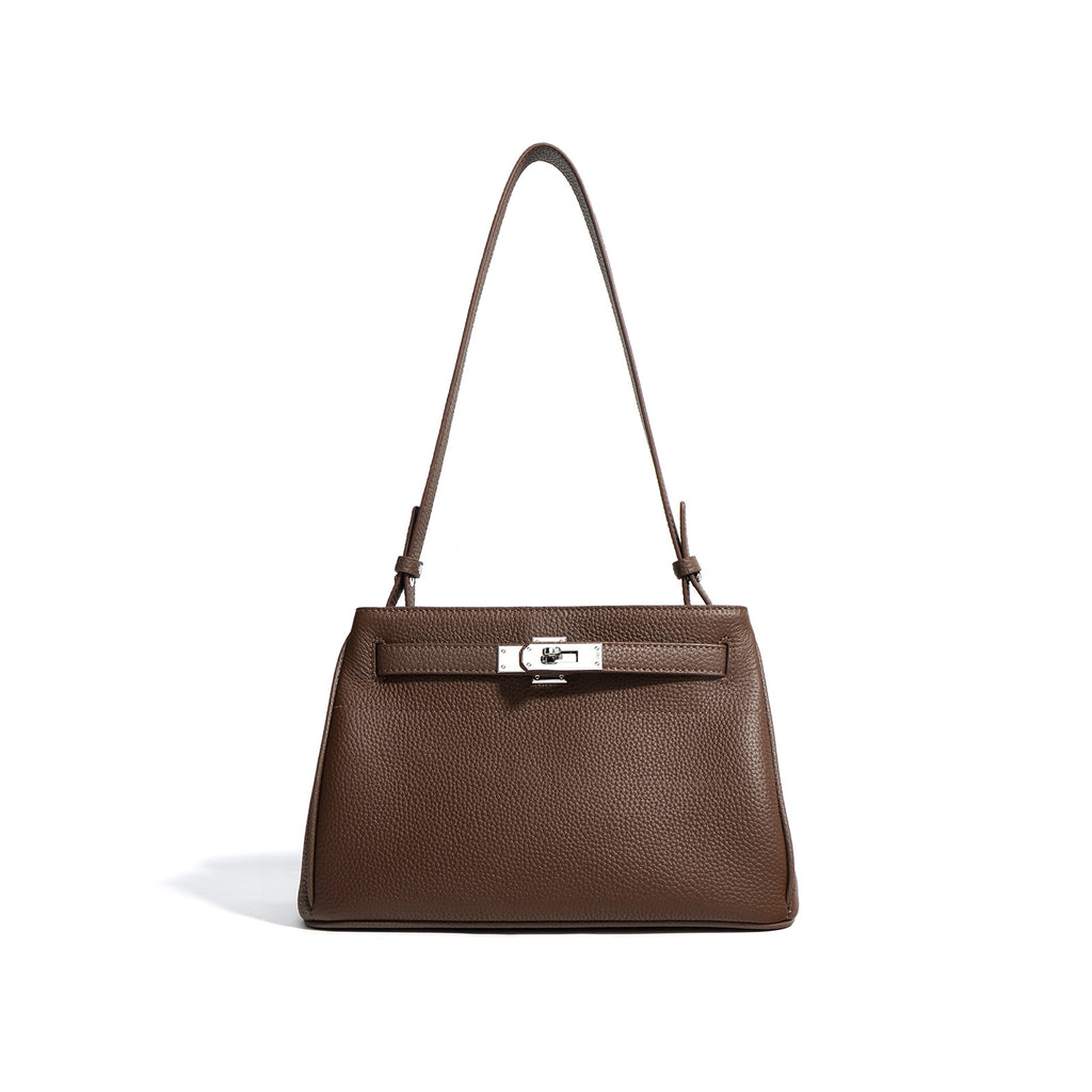 The Waldorf Lock Leather Shoulder Bag