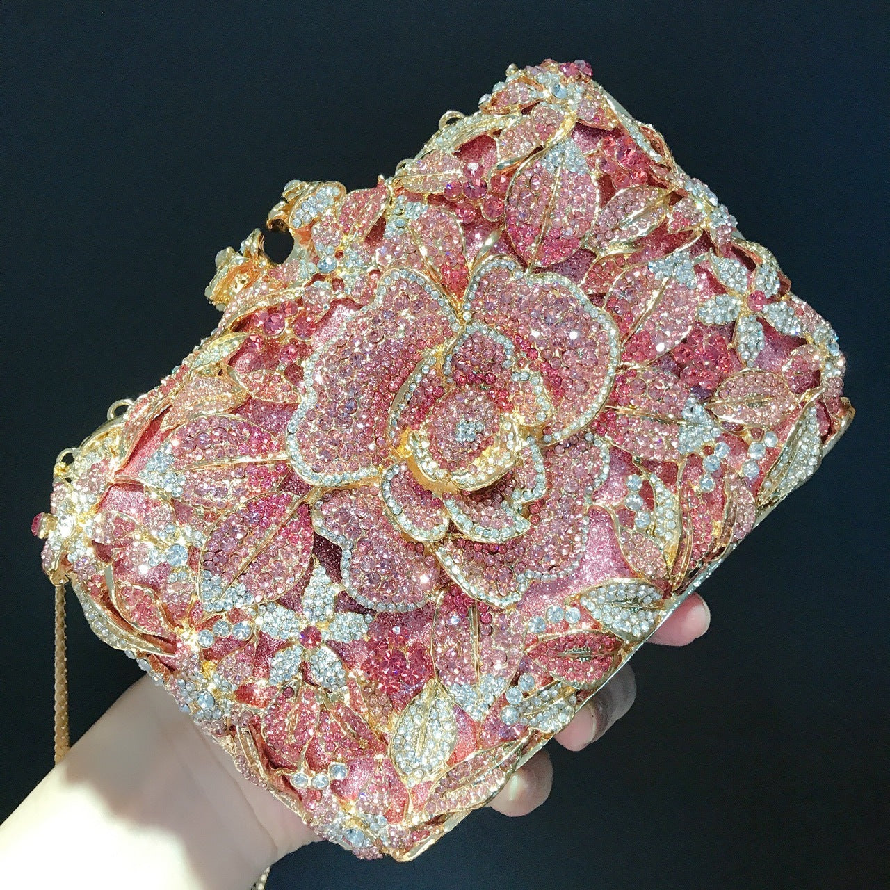 Taste of Glam – Pink Crystal Evening Bag