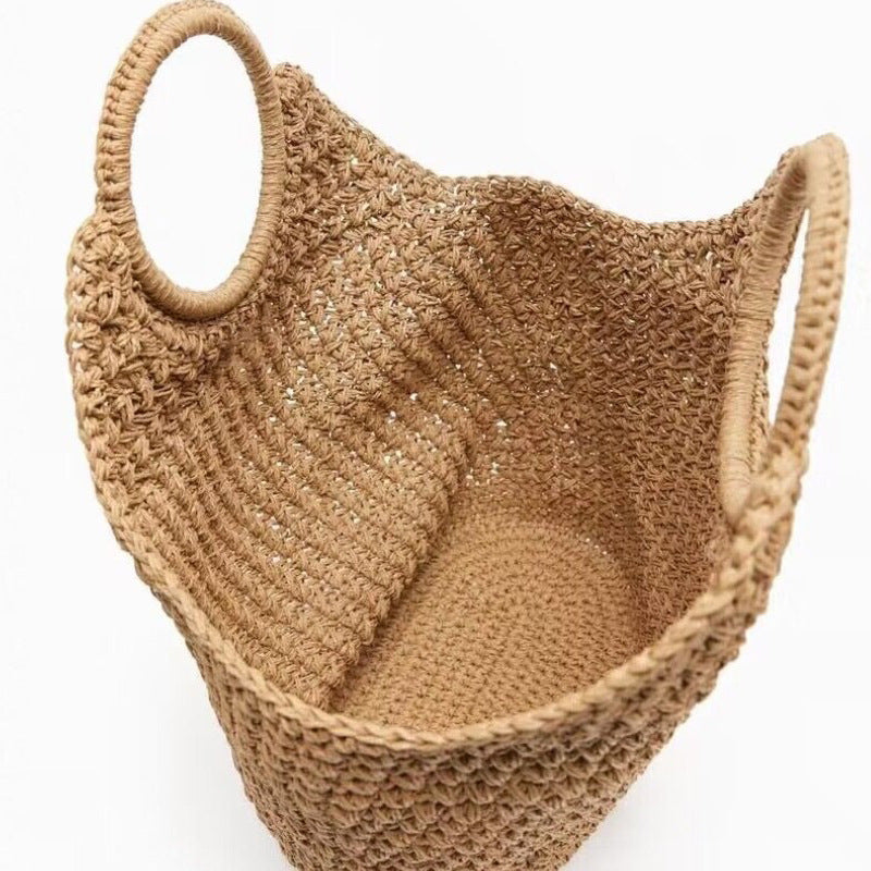 Cardigan Coast Carry – Handmade Woven Ring Handle Tote