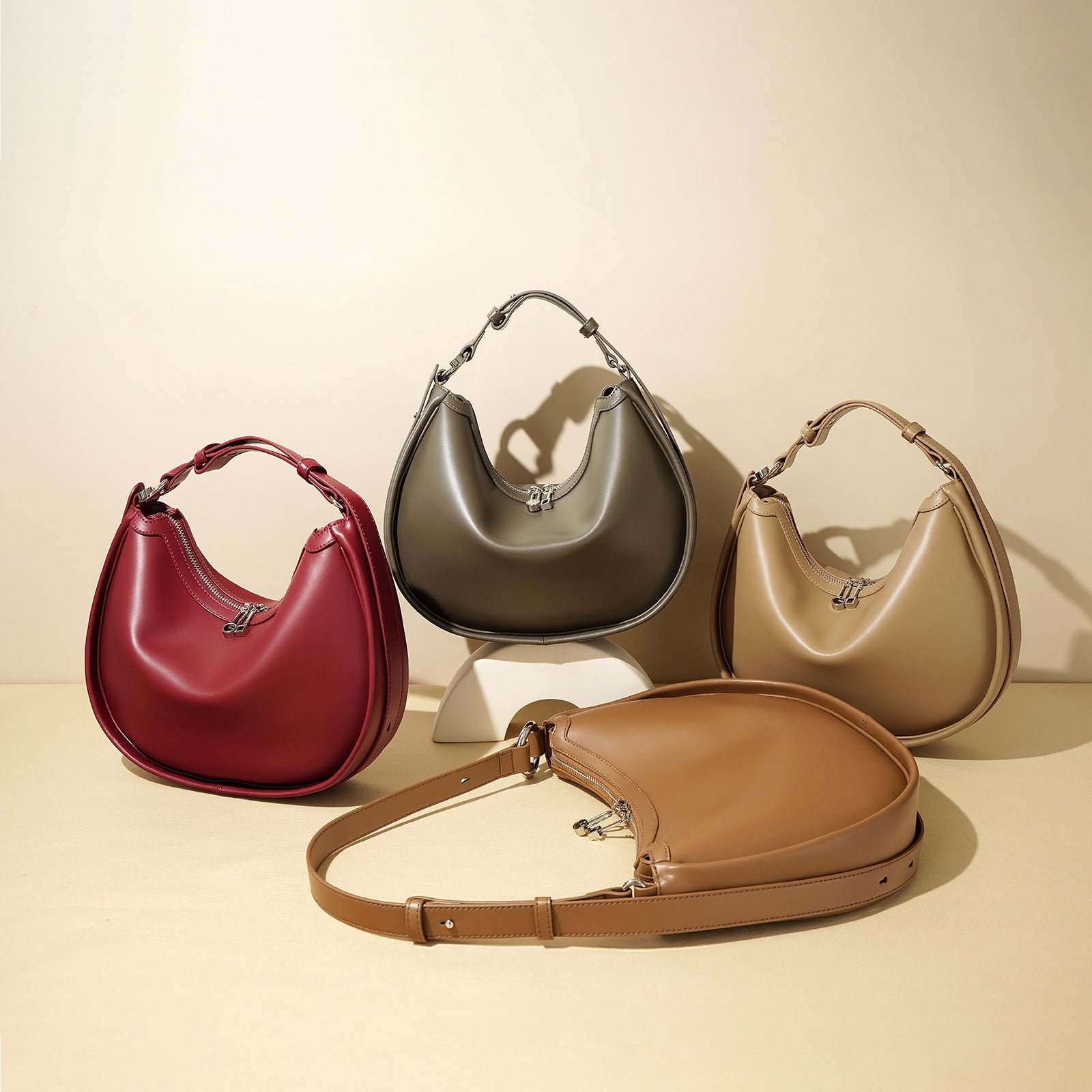 365 Office – Cowhide Crescent Handbag