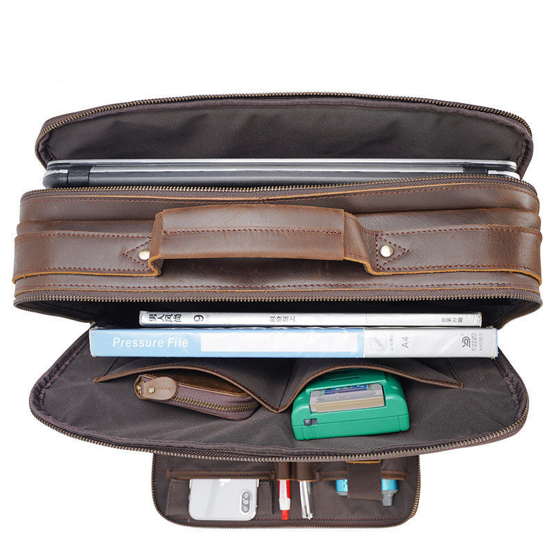 The Bro Code Brief – Timeless Cowhide Messenger