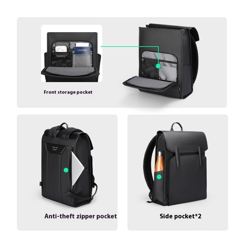 Waterproof Laptop & Book Leather Backpack