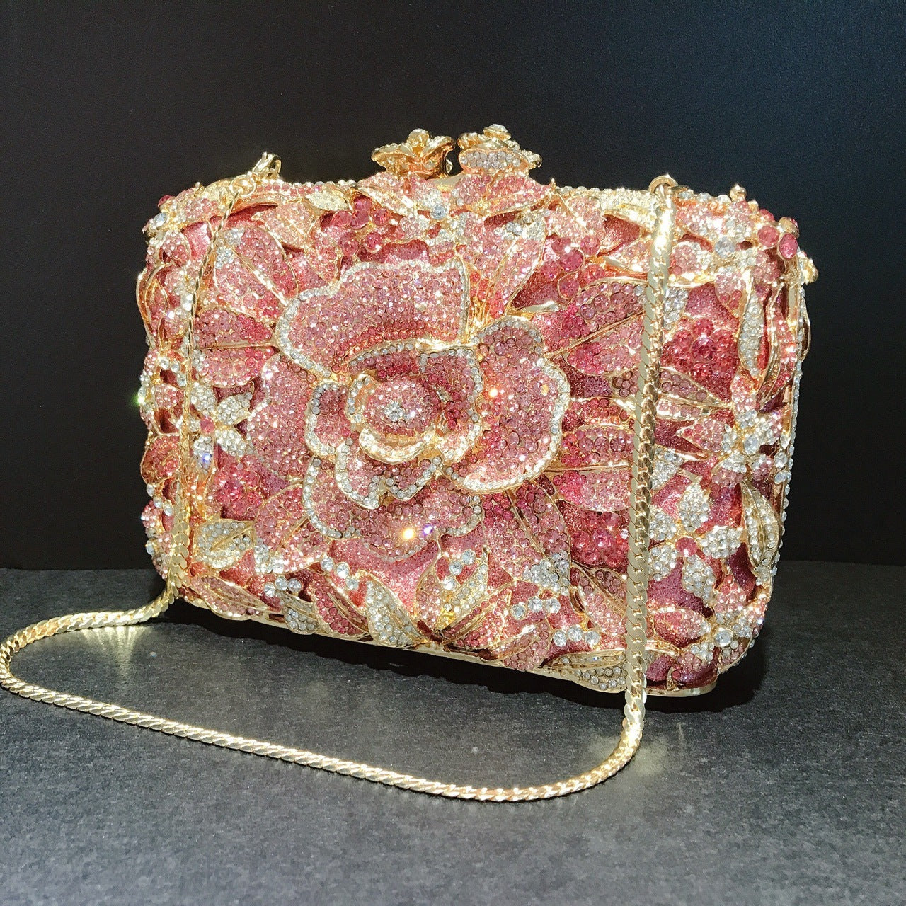 Taste of Glam – Pink Crystal Evening Bag