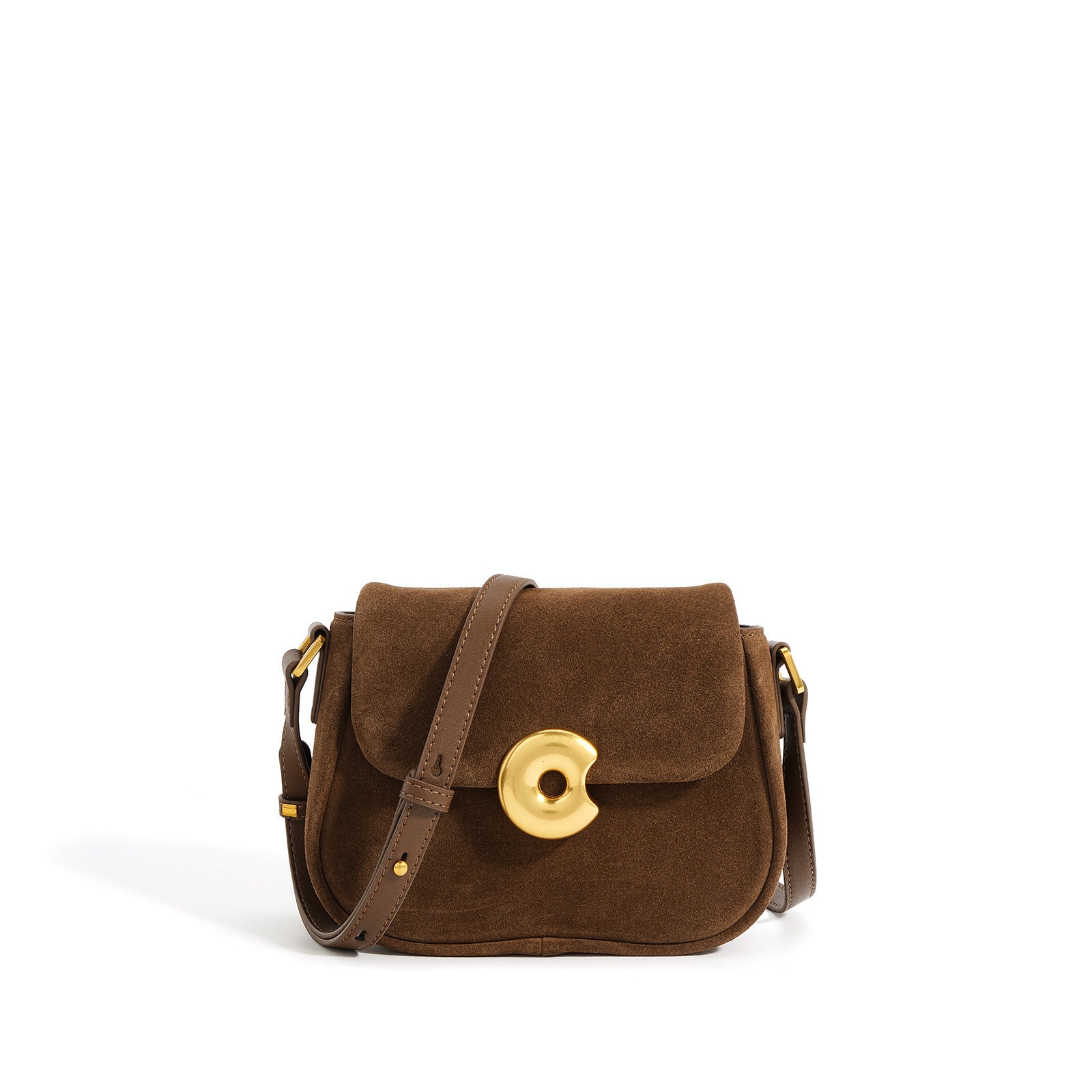 Purple Haze – Retro Leather Crossbody Saddle Bag