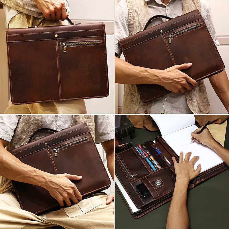 Another Draft – Architect Top Layer Cowhide Briefcase