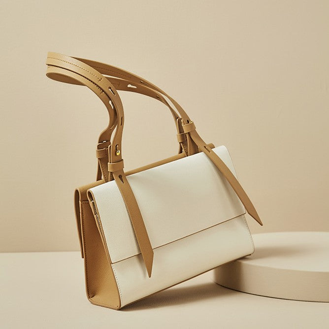 Soft Orbit Minimal Leather Tote Bag