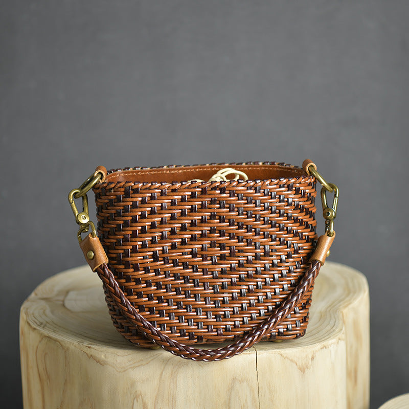 Bratcore Woven Mini Bucket Bag