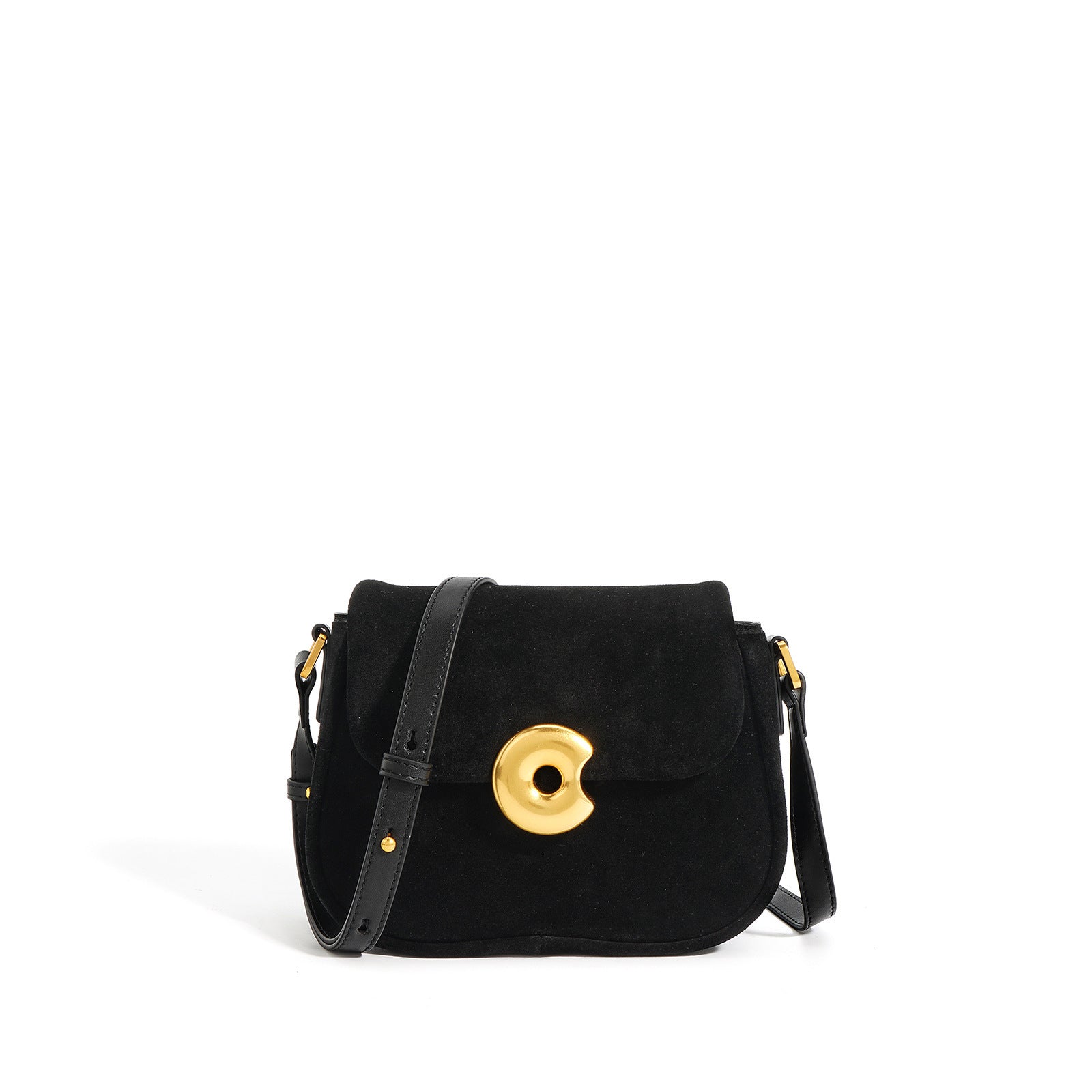 Purple Haze – Retro Leather Crossbody Saddle Bag