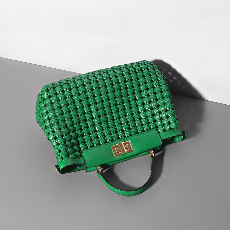 The Von Dutch Attitude Woven Leather Bag