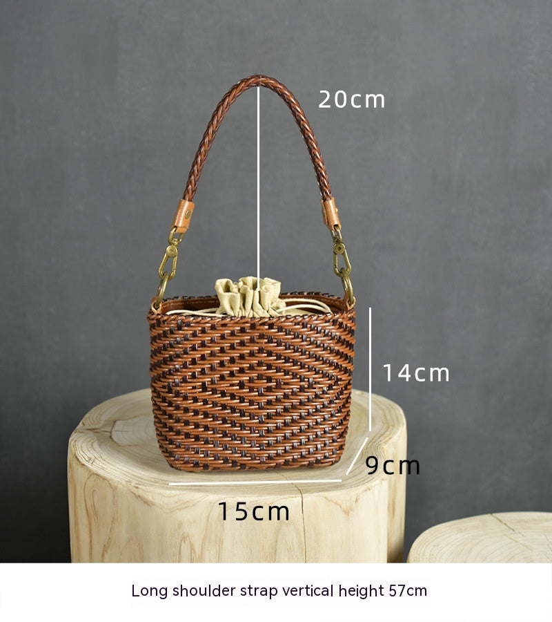 Bratcore Woven Mini Bucket Bag