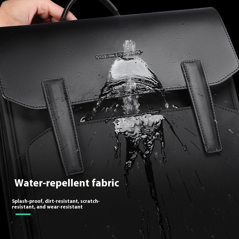 Waterproof Laptop & Book Leather Backpack