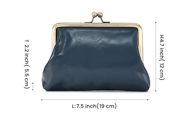 Midnight Letters – Vintage Genuine Leather Wallet with Buckle Charm