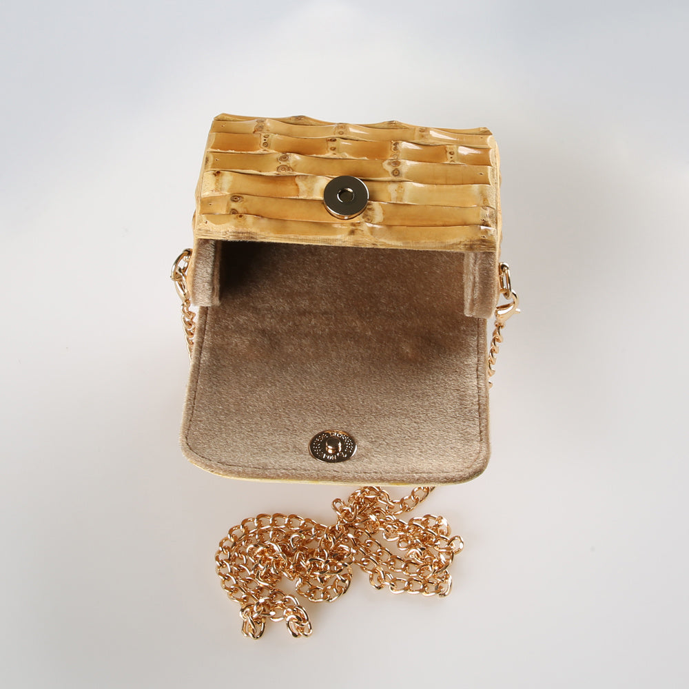 Golden Hour Optimist – Bamboo Chain Mini Bag