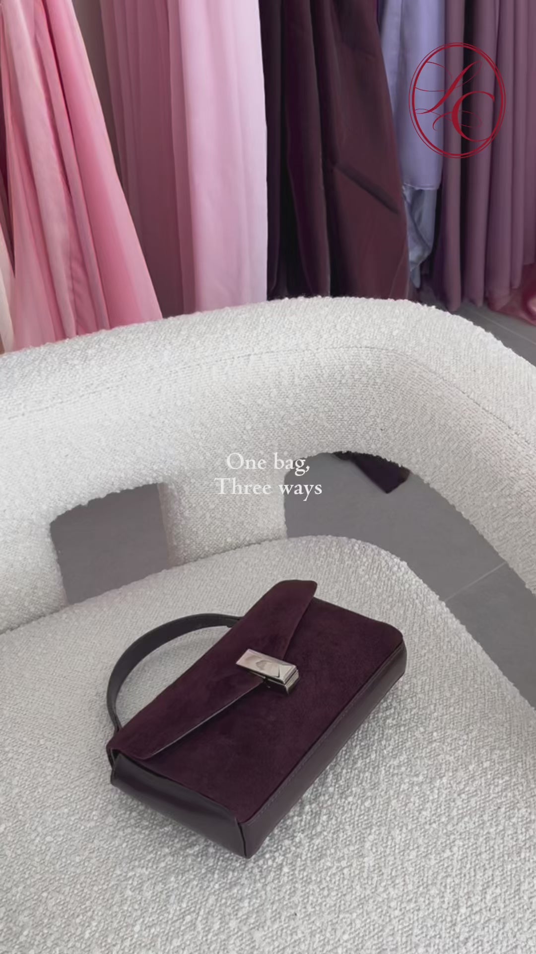 Coffeehouse Poise – Suede Chain Handbag