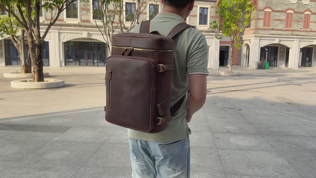 Dustin’s Discovery Pack – Retro Cowhide Backpack