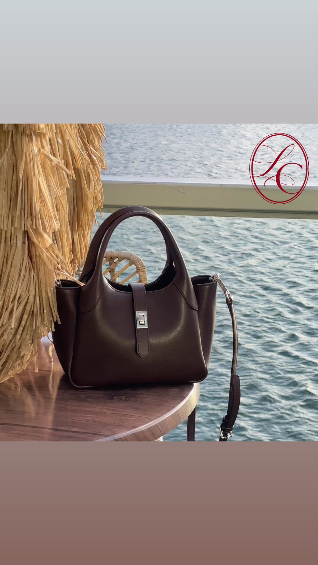 Georgia State – Structured Cowhide Basket Bag